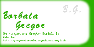 borbala gregor business card